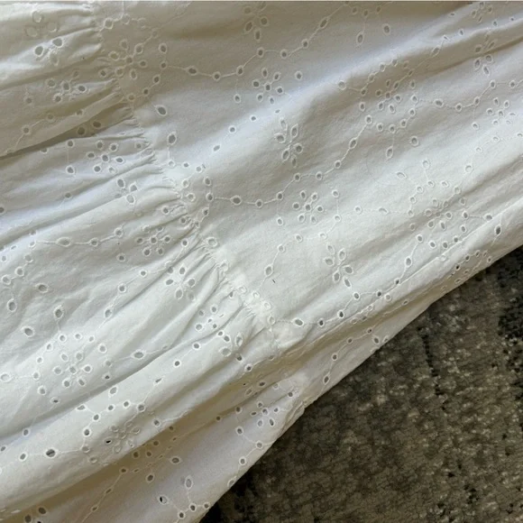 LILY PULITZER Nikole Strapless Midi White Eyelet Dress - Picture 11 of 12